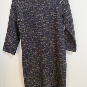 Joules Deep Blue Textured Knit dress -excellent quality and condition Large